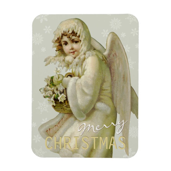 Vintage winter angel CC0618 Christmas Magnet