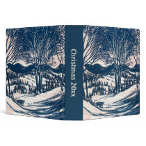 Vintage Winter Scene binders by ChristmasCafe Vintage Winter Scene binders