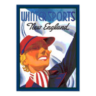 vintage winter sports poster print