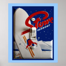Vintage winter sports poster