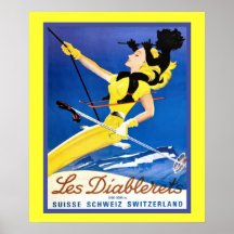 Vintage winter sports poster