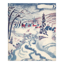 Vintage Winter Village posters