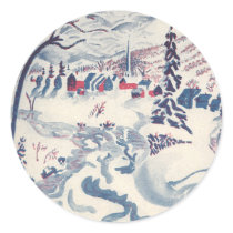 Vintage Winter Village stickers by ChristmasCafe Vintage Winter Village stickers