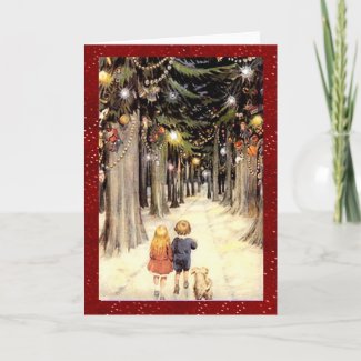 Vintage Winter Wonderland Christmas Cards