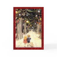 Vintage Winter Wonderland Christmas card