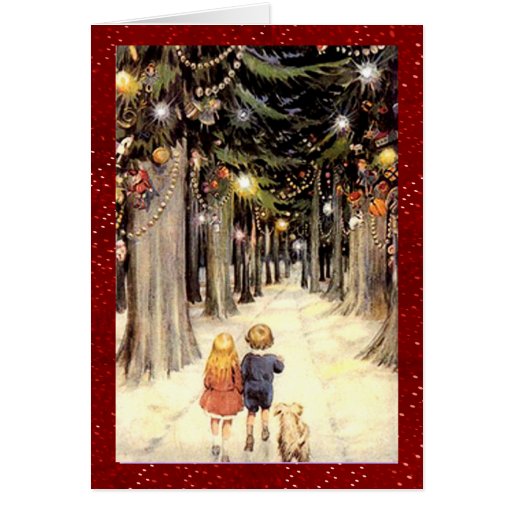 Vintage Winter Wonderland Christmas Cards