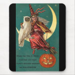 Vintage Witch and Owl Mousepad