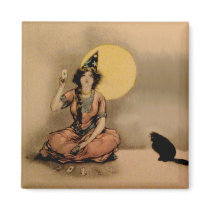 Vintage Witch Magnet by heartmuse Vintage Witch Magnet