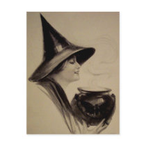 Vintage Witch Postcard