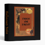 Vintage Witch, Pumpkin & Black Cat Binder