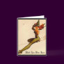 Vintage Witch, Witch You Were Here Greeting Card