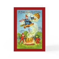 Vintage Witchy Halloween Greetings cards by lkranieri Vintage Witchy Halloween Greetings cards