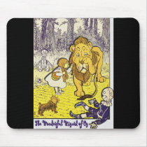 Vintage Wizard of Oz 1st Edition Print mousepads
