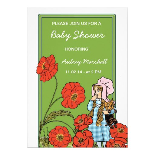 Vintage Wizard of Oz Baby Shower Invitation