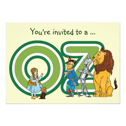 Vintage Wizard of Oz Boy Birthday Invitation