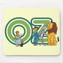 Vintage Wizard of Oz Characters and Letters Mousepad