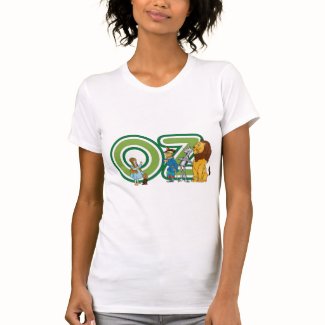 Vintage Wizard of Oz Characters and Letters Tees