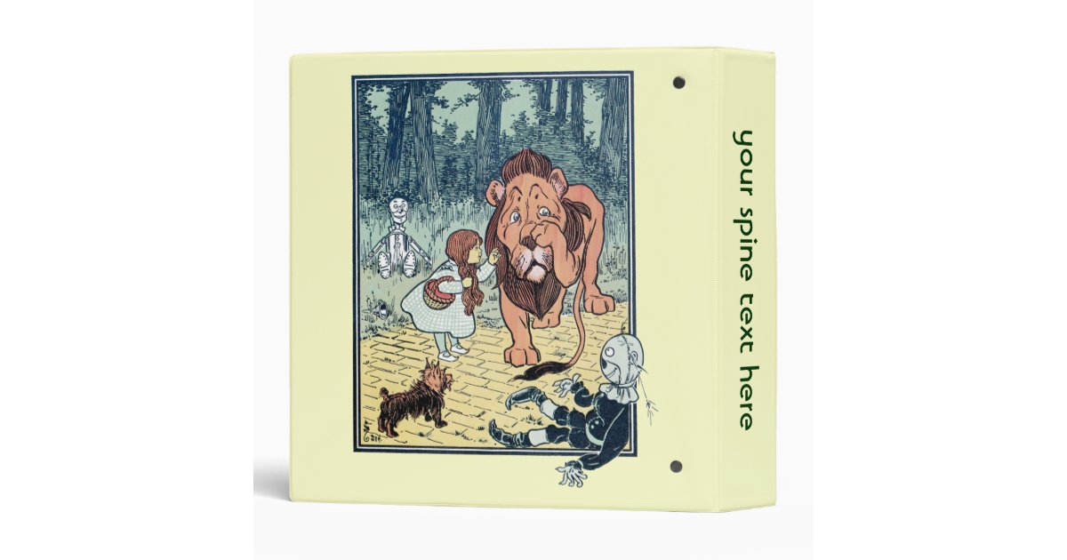 vintage wizard of oz characters and text letters binder avery wizard