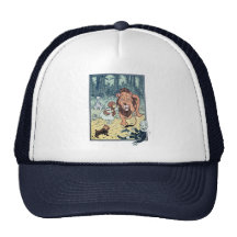 Vintage Wizard of Oz Characters Yellow Brick Road Mesh Hats