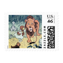 Vintage Wizard of Oz Characters Yellow Brick Road Postage