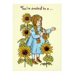Vintage Wizard of Oz Dorothy, Girl Birthday Party Invitation