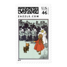 Vintage Wizard of Oz Dorothy Toto Glinda Munchkins Postage Stamp