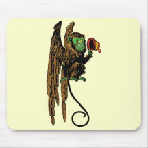 Vintage Wizard of Oz; Evil Flying Monkey Hat Mousepads