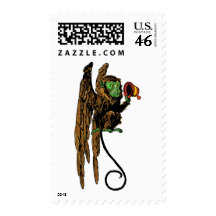 Vintage Wizard of Oz; Evil Flying Monkey Hat Postage Stamps