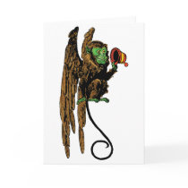 Vintage Wizard of Oz; Flying Monkey Card