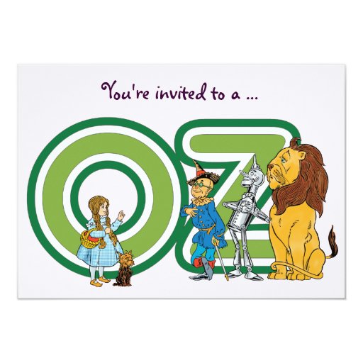 Vintage Wizard of Oz Girl Birthday Party Card | Zazzle