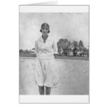 Vintage Woman, Baseball Player Greeting Cards