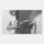 Vintage Woman Golfing, 1910s Rectangle Stickers