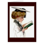 Vintage Woman Graduate Greeting Card