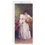 Vintage - Woman in the Garden Rack Card Design