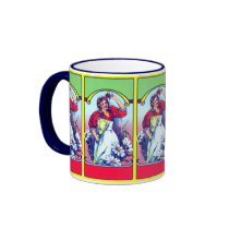 Vintage Woman Label Ad Mug