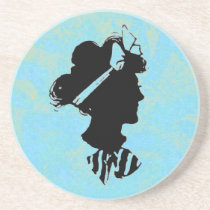 Vintage Woman Silhouette coasters