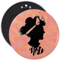 Vintage Woman Silhouette buttons