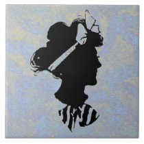 Vintage Woman Silhouette tiles