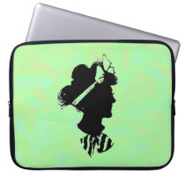 Vintage Woman Silhouette laptop sleeves