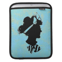 Vintage Woman Silhouette ipad sleeves