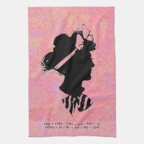 Vintage Woman Silhouette kitchen towels