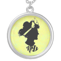 Vintage Woman Silhouette necklaces