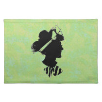 Vintage Woman Silhouette placemats