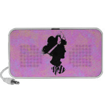 Vintage Woman Silhouette speakers