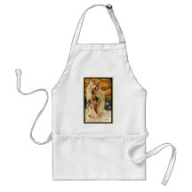 Vintage Woman with Cape Apron