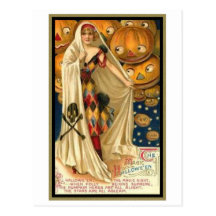Vintage Woman with Cape Post Card