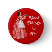 Vintage Woman with Pie buttons