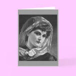 Vintage Woman with Veil Greeting Card cards