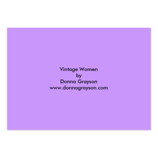 Vintage Women atc aceo Business Cards (back side)