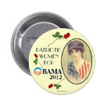 Vintage Women for OBAMA 2012 political pinback but